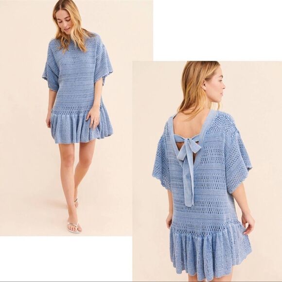 Free People - Sistine Crochet Mini Dress - Picture 1 of 11